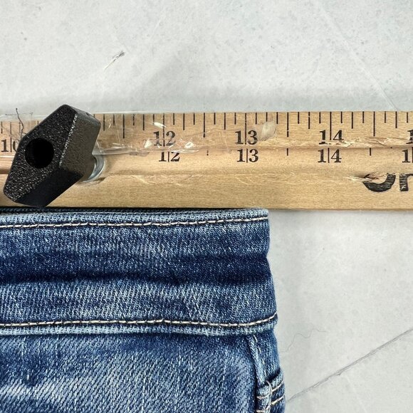 L'agence Jean Women 26x31* Ruth Straight Blue Faded Raw Hem Stretch Denim Tag 25 - Picture 16 of 16